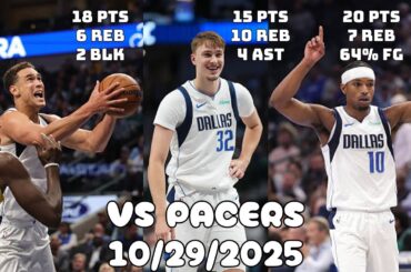 Dallas Mavericks Full Team Highlights vs the Pacers (10/29/2025)