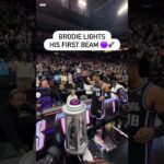 Brodie just became a beam-er! 🟣🔦#RussellWestbrook 💜📹: Sacramento Kings #LightTheBeam