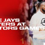 TORONTO BLUE JAYS PLAYERS AT RAPTORS GAMES THROUGHOUT THE YEARS