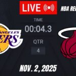 NBA LIVE! Los Angeles Lakers vs Miami Heat |November 2, 2025 | Lakers vs Heat LIVE (2K26)
