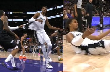 Victor Wembanyama gets ragdolled by Nick Richards and struggles vs Suns