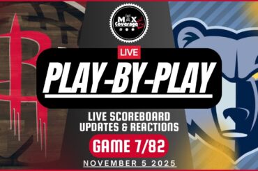 🔴LIVE - Houston Rockets vs Memphis Grizzlies - Play-By-Play & Reactions (11/5/25)