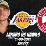 Los Angeles Lakers vs Atlanta Hawks 11/8/25 NBA Free Picks & Prediction | NBA Betting Tips