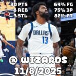 Naji Marshall Dropped 30 Points | Dallas Mavericks Full Team Highlights vs the Wizards (11/8/2025)