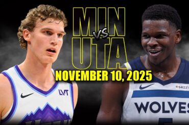 Minnesota Timberwolves vs Utah Jazz Full Game Highlights - November 10, 2025 | NBA Season