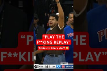 Tobias wasn't happy with Maxey so taunted back after Cade poster 😂