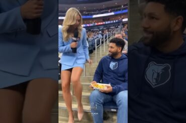 An NBA reporter interviews Memphis Grizzlies fans #nba #nbahighlights #funnyvideo #funnyshorts