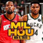Houston Rockets vs Milwaukee Bucks Full Game Highlights | Nov 9, 2025 | FreeDawkins