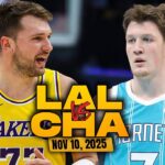 Los Angeles Lakers vs Charlotte Hornets Full Game Highlights | Nov 10, 2025 | FreeDawkins