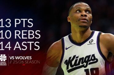 Russell Westbrook 13 pts 10 rebs 14 asts vs Wolves 25/26 season