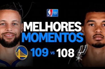 GOLDEN STATE WARRIORS 109 X 108 SAN ANTONIO SPURS | HIGHLIGHTS | REGULAR SEASON | NBA 2025-26
