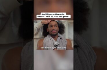 Shai Gilgeous-Alexander thinks scoring 30 points is a bad game for him 😳 #nba #okcthunder #sga