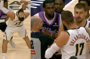 Naz Reid and Valanciunas get into it after Timberwolves sick of his flopping