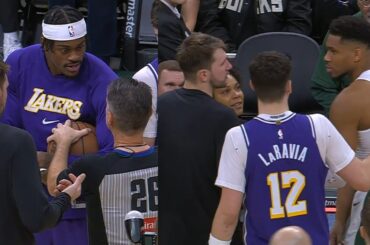 Giannis steals ball and gives it to Lakers after ref wouldn't for Thiero's first points