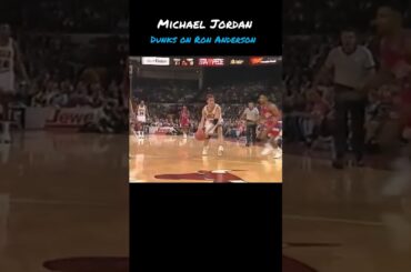 Jordan FLOATS OVER Ron Anderson and the 76ers  #goat #nba #basketball