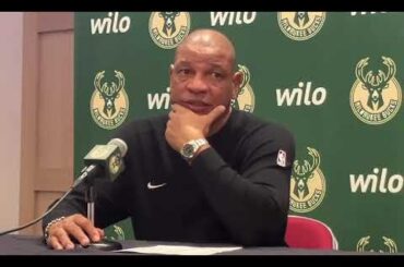 Milwaukee Bucks head coach Doc Rivers speaks on Giannis Antetokounmpo’s groin injury Nov. 17.
