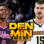 Denver Nuggets vs Minnesota Timberwolves Full Game Highlights | Nov 15, 2025 | FreeDawkins