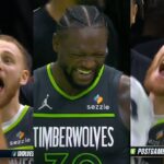 Julius Randle and Donte laugh at teammates airball "He got Russ the triple double" 😂