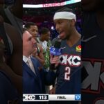 Took care of business 💼 // Hear from Shai as he checks in with Nick Gallo following tonight’s win 🤝