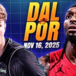 Dallas Mavericks vs Portland Trail Blazers - FULL GAME HIGHLIGHTS | November 16, 2025 NBA Season