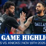 Mavericks Highlights vs New York Knicks | November 19, 2025
