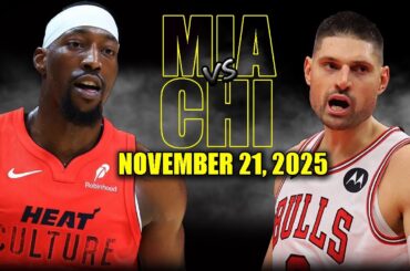 Miami Heat vs Chicago Bulls Full Game Highlights - November 21, 2025 | NBA Season