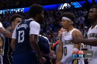 PJ Washington and Naji Marshall get into it with Jeremiah Fears after the game 😳