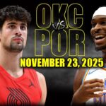 Oklahoma City Thunder vs Portland Trail Blazers Full Game Highlights - November 23 2025 | NBA Season