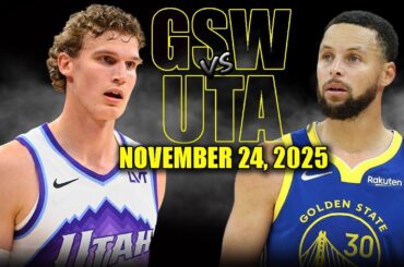Golden State Warriors vs Utah Jazz Full Game Highlights - November 24, 2025 | NBA Season