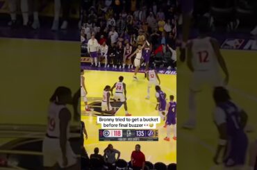 Bronny playing for point differential