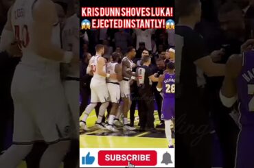 Kris Dunn SHOVES Luka! Ejected Instantly! #shorts #nba NBATrending #nbastars #cheznba #trending
