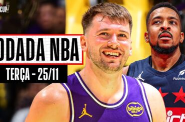 DONCIC arrebenta, e LAKERS se classificam na NBA Cup; CJ MCCOLLUM faz 46 PONTOS - Rodada NBA 25/11