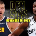 Denver Nuggets vs San Antonio Spurs Full Game Highlights - November 28, 2025 | NBA Season