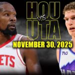 Houston Rockets vs Utah Jazz Full Game Highlights - November 30, 2025 | NBA Season
