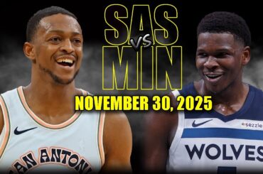 San Antonio Spurs vs Minnesota Timberwolves Full Game Highlights - November 30, 2025 | NBA Season