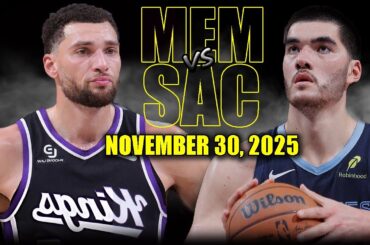 Memphis Grizzlies vs Sacramento Kings Full Game Highlights - November 30, 2025 | NBA Season