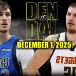 Denver Nuggets vs Dallas Mavericks Full Game Highlights - December 1, 2025 | NBA Season