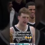 Danny Wolf POSTERIZES Miles Bridges during Brooklyn Nets' win over Hornets