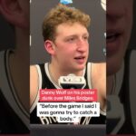 Danny Wolf Reacts to INSANE Poster Dunk over Miles Bridges During Brooklyn Nets' win over Hornets