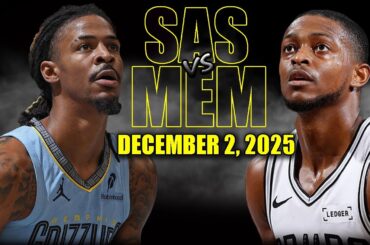 San Antonio Spurs vs Memphis Grizzlies Full Game Highlights - December 2, 2025 | NBA Season