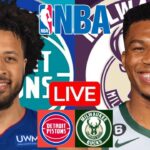LIVE: DETROIT PISTONS vs MILWAUKEE BUCKS | NBA | PLAY BY PLAY | SCOREBOARD