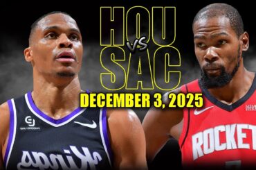 Houston Rockets vs Sacramento Kings Full Game Highlights - December 3, 2025 | NBA Season