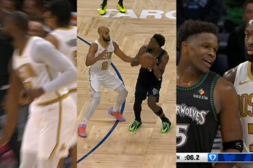 Jaylen Brown calls Anthony Edwards too small then Ant hits dagger and talks to him 😂