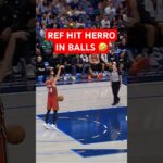 Ref hit Herro in the balls 🤣