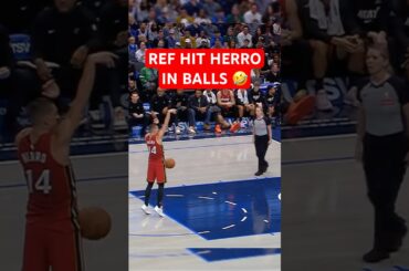 Ref hit Herro in the balls 🤣