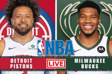 Detroit Pistons vs Milwaukee Bucks | NBA Live Today | Play-By-Play Scoreboard 2025