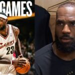 LeBron James reacts to his streak of 1,297 straight games of 10+ pts ending