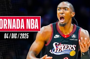 ¡TYRESE MAXEY lidera a PHILADELPHIA 76ERS al TRIUNFO! | Resultados Jornada NBA (4/dic/2025)