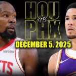 Houston Rockets vs Phoenix Suns Full Game Highlights – December 5, 2025 | NBA Season