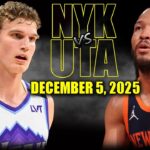 New York Knicks vs Utah Jazz Full Game Highlights – December 5, 2025 | NBA Season